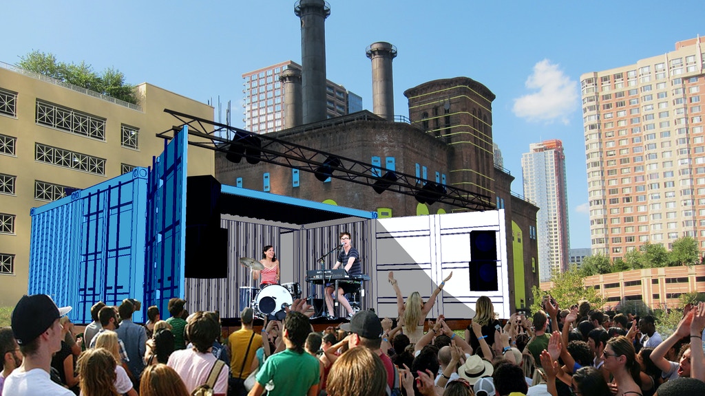 shipping container performance stage