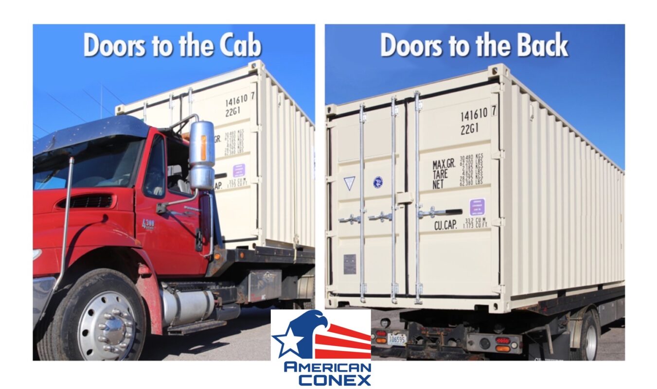 shipping container orientation for delivery