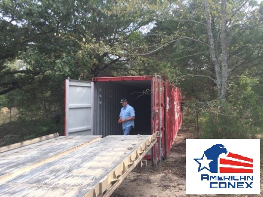40 foot shipping container tilt bed delivery
